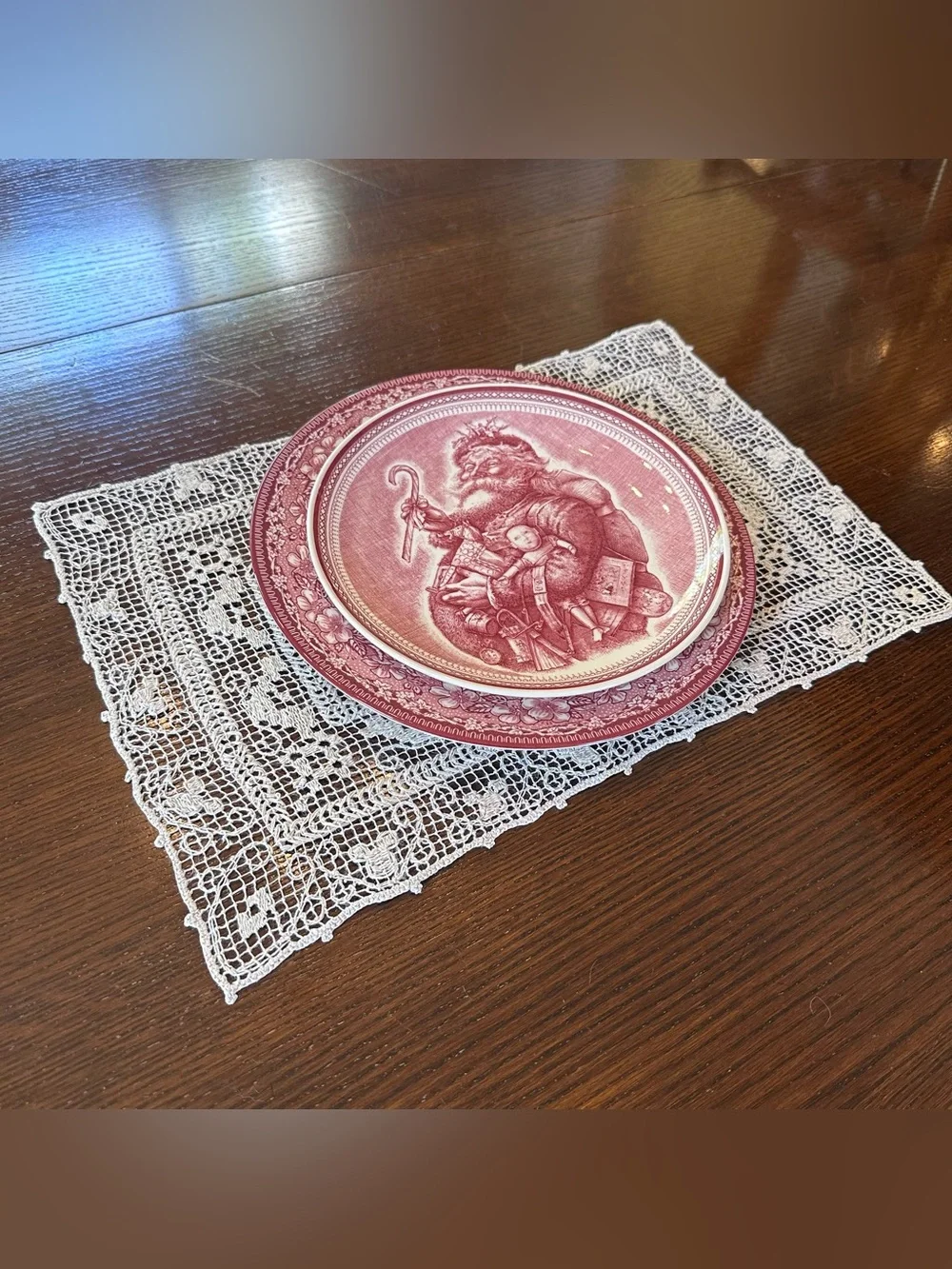 Vintage Filet Crochet Lace Banquet 18 Placemats 11x17 Runner 46x15 Ecru 19pc Set